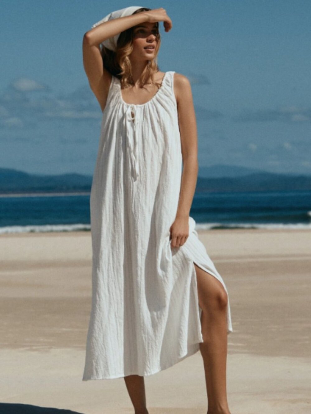 Opia Bridget Midi dress - White